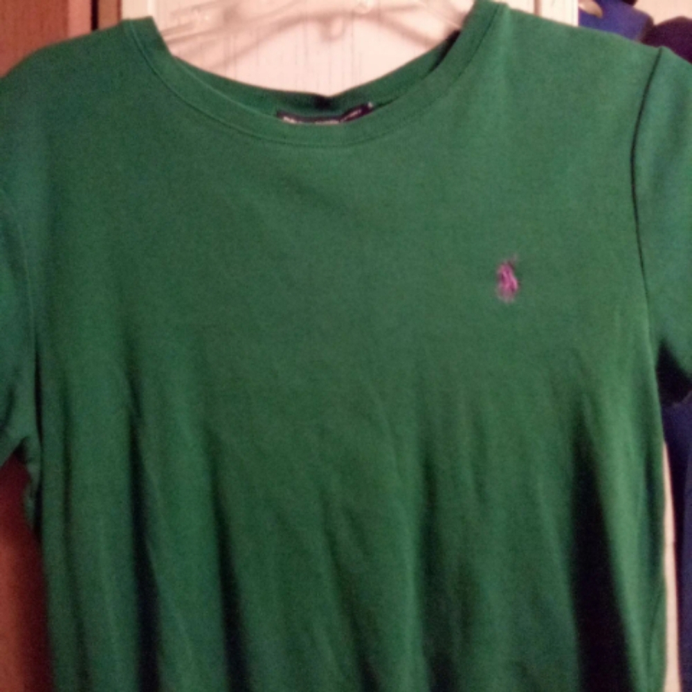 Green polo shirt